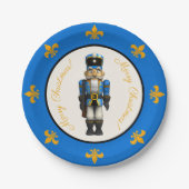 Blue Nutcracker Thema Weihnachtspapier Platte Pappteller (Vorderseite)
