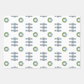 Blue Nutcracker Weihnachten Geschenkpapier Set (Vorderseite)