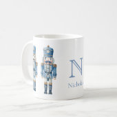 Blue Nutcracker Weihnachten Kaffeetasse (Vorderseite Links)