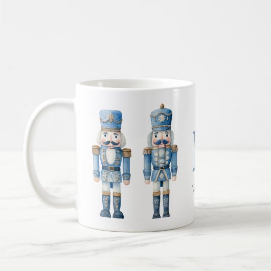 Blue Nutcracker Weihnachten Kaffeetasse (Links)