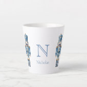 Blue Nutcracker Weihnachten Milchtasse (Vorderseite)