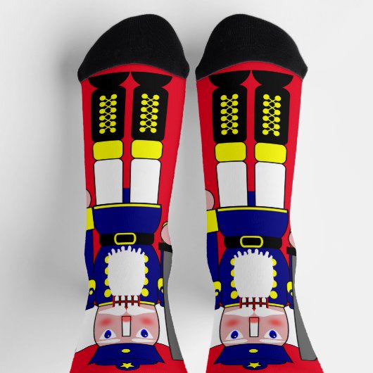 Blue Nutcracker Weihnachten Socken (Oben)