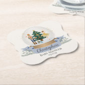 Blue Nutcracker Weihnachtsbaby Dusche Party Untersetzer (angewinkelt)