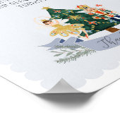 Blue Nutcracker Weihnachtsduschfavoriten Zeichen Poster (Ecke)