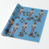 Blue & Nutcracker Weihnachtswrapping Paper Geschenkpapier (Ungerollt)