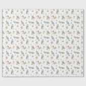 Blue Nutcracker Wrapping Paper Boy Christmas Geschenkpapier (Flach)