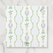 Blue Nutcrackers Chinoiserie Weihnachtsgeschenke T Geschenkanhänger (Rückseite)