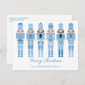 BLUE NUTCRACKERS CHRISTMAS POSTCARD POSTKARTE (Vorne/Hinten)