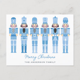 BLUE NUTCRACKERS CHRISTMAS POSTKARTE