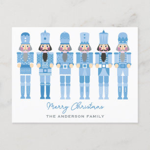 BLUE NUTCRACKERS CHRISTMAS POSTKARTE