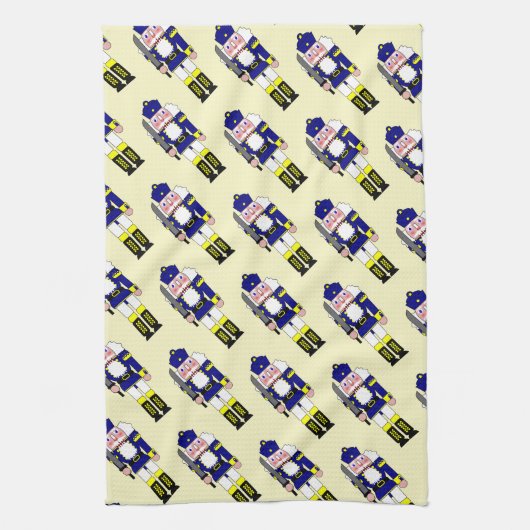 Blue Nutcrackers Weihnachten Geschirrtuch (Vertikal)