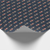 Blue Nutcrackers Weihnachtswrapping Paper Geschenkpapier (Ecke)