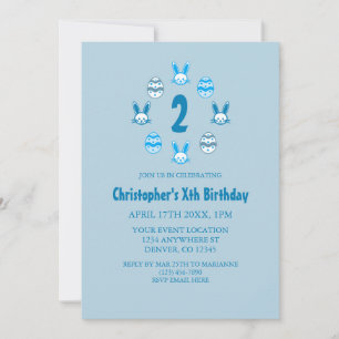 Blue Oaster 2. Geburtstag Einladung