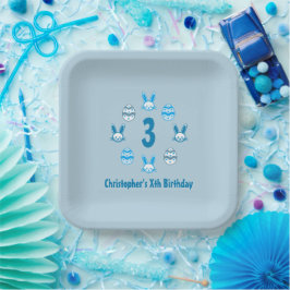 Blue Oaster 3. Geburtstag Pappteller