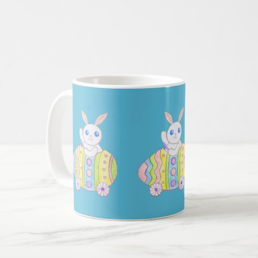 Blue Oaster Egg Bunny Tasse (Vorderseite Links)