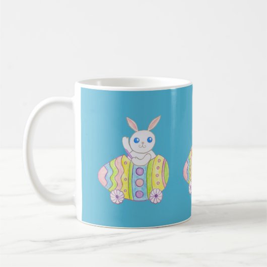 Blue Oaster Egg Bunny Tasse (Links)