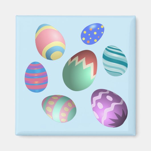 Blue Oaster Egg Ostereier Party Ostereier Jagen Ni Magnet (Vorne)
