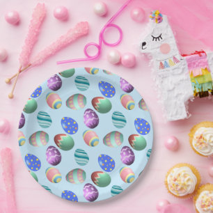 Blue Oaster Egg Ostereier Party Ostereier Jagen Ni Pappteller