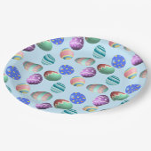 Blue Oaster Egg Ostereier Party Ostereier Jagen Ni Pappteller (Schrägansicht)