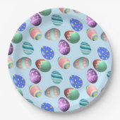 Blue Oaster Egg Ostereier Party Ostereier Jagen Ni Pappteller (Vorderseite)