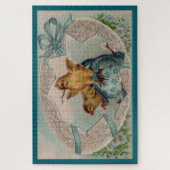 Blue Oaster Egg und Chicks Grosses Puzzle (Vertikal)