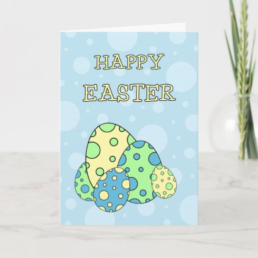Blue Oaster Eggs Happy Oaster Card Feiertagskarte (Vorderseite)