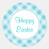 Blue Oaster Gingham Stickers (Vorderseite)