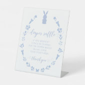 Blue Oaster Kaninchen Baby Dusche Windel Windeln T Sockelschild (Vorderseite)