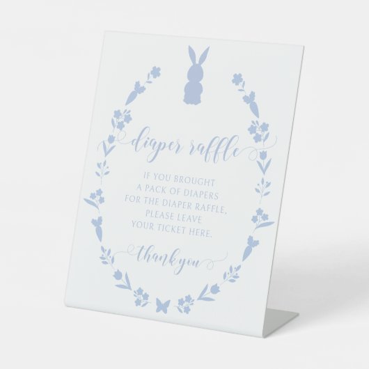 Blue Oaster Kaninchen Baby Dusche Windel Windeln T Sockelschild (Vorderseite)