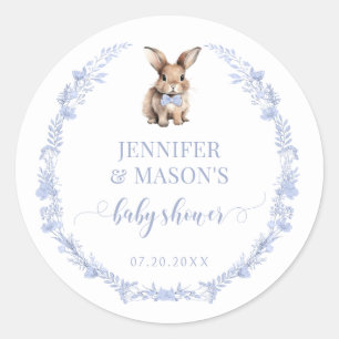 Blue Oaster Kaninchen Bunny Baby Duschkleber Runder Aufkleber