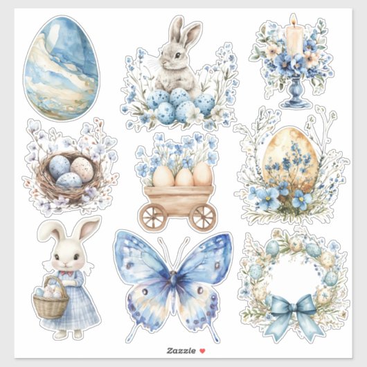 Blue Oaster Set 2 Aufkleber (Blatt)