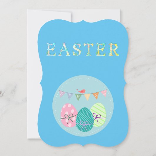 Blue Oaster Simple Brunch Egg Einladung (Rückseite)