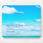 Blue Ocean Aqua Sea Business Information Mousepad (Vorne)