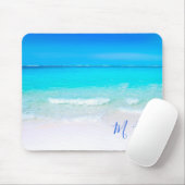Blue Ocean Aqua Sea Sky Vacation Vibe Mousepad (Mit Mouse)