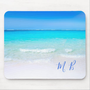 Blue Ocean Aqua Sea Sky Vacation Vibe Mousepad