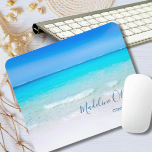 Blue Ocean Aqua Sea Sky Vacation Vibe Mousepad