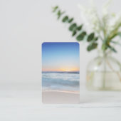 Blue Ocean Beach Beileid Beerdigungskarte Visitenkarte (Stehend Vorderseite)