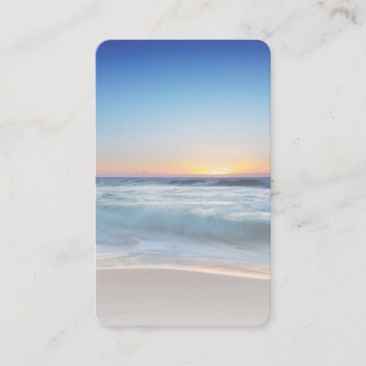 Blue Ocean Beach Beileid Beerdigungskarte Visitenkarte (Vorderseite)