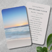 Blue Ocean Beach Beileid Beerdigungskarte Visitenkarte