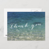 Blue Ocean Beach Destination Vielen Dank Postkarte (Vorne/Hinten)