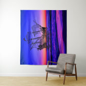 Blue Ocean Beach mit Sonnenuntergang - Zauberhafte Wandteppich (Beispiel)