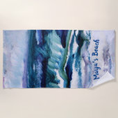 Blue Ocean Beach Pool Handtuch - PERSONALISIEREN (Vorderseite)