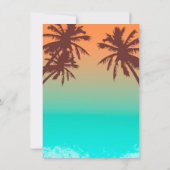 Blue Ocean Beach Probe Dinner lädt Strand2 ein Einladung (Rückseite)