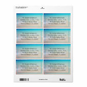 Blue Ocean Beach Sand gedruckte Etiketten für die (Vorne)