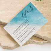 Blue Ocean Beach Sommer Hochzeiten Details Karten