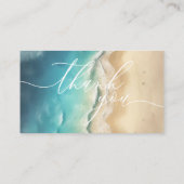 Blue Ocean Beach Vielen Dank, dass Sie den Hochzei Begleitkarte (Rückseite)