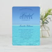 Blue Ocean Brautparty Einladung (Stehend Vorderseite)