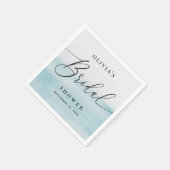 Blue Ocean Bridal Shower | Elegant Soft Beach Serviette (Ecke)