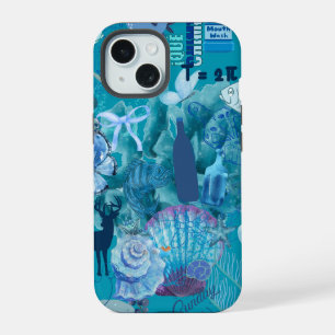Blue Ocean Collage Phone Case iPhone 15 Hülle
