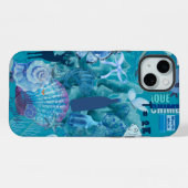 Blue Ocean Collage Phone Case iPhone Hülle (Rückseite (Horizontal))